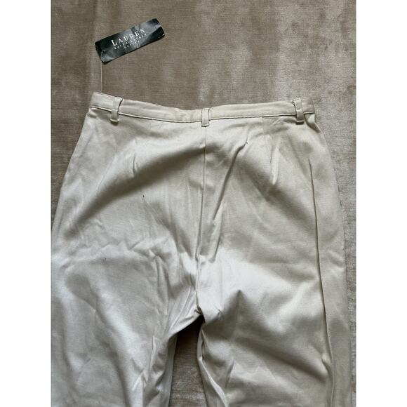 Ralph Lauren Pants Women's Sz 10 Petite Ivory Oyster Derby New Cream Equestrian - Picture 10 of 16